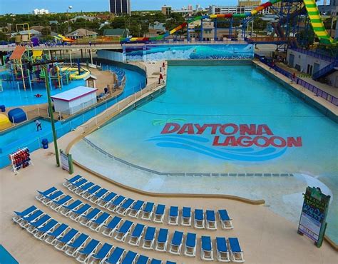 Daytona water park - Slide into fun in Daytona Beach If fun is your main vacation goal, put water slides at the top of your checklist. Perfect for family vacations or for the kid in all of us, water slides add extra excitement to a hotel stay. Travelocity has Daytona Beach hotels with water slides that will launch your trip into the fun zone.